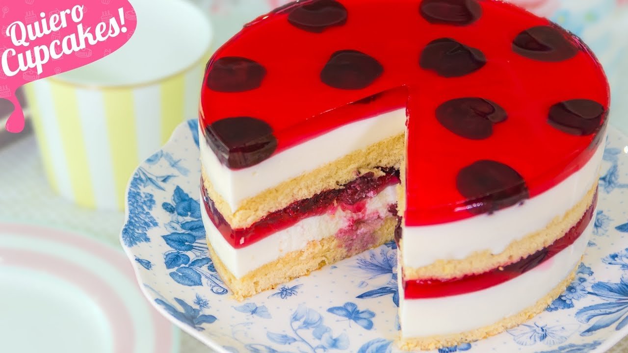 PASTEL FRÍO DE CEREZAS Y YOGUR