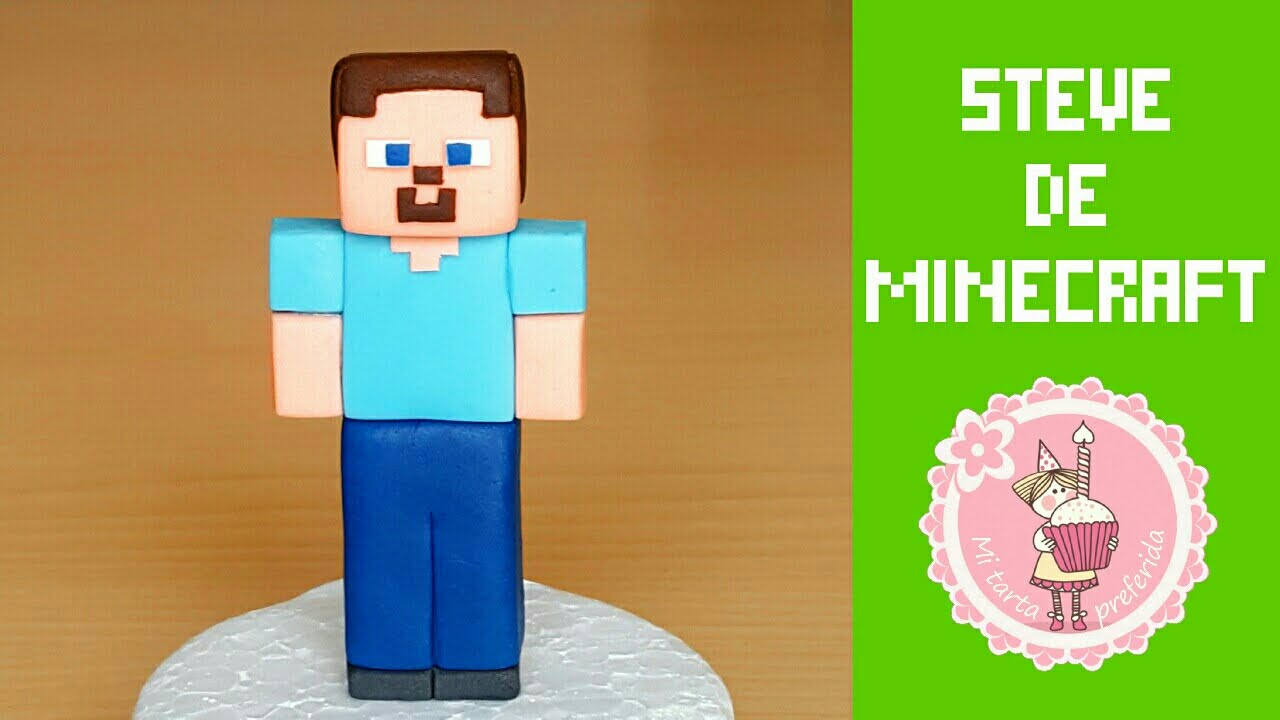Steve de Minecraft con fondant