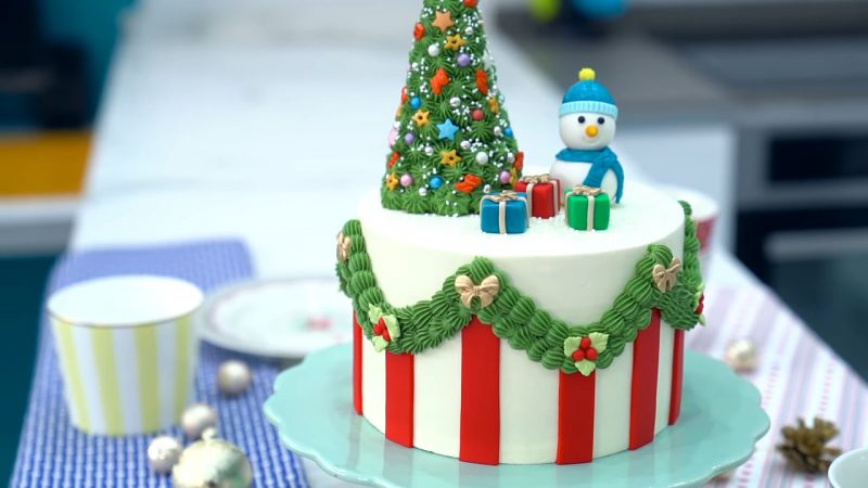 Decoración de tarta Navideña