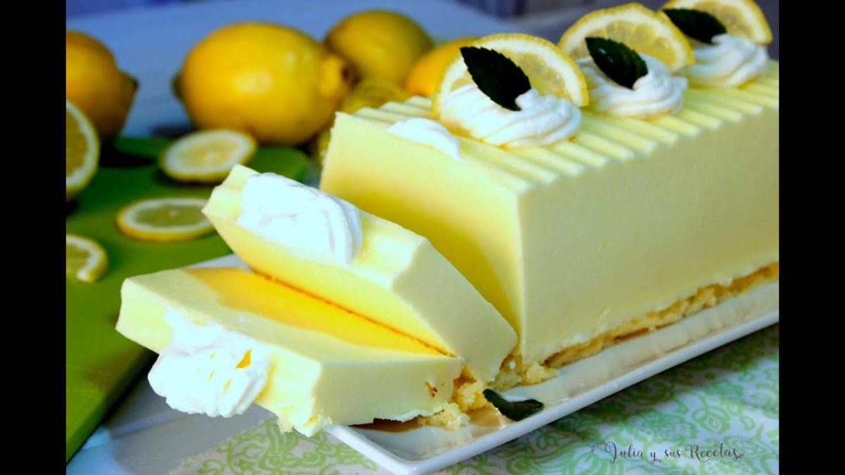 Semifrío helado de limón