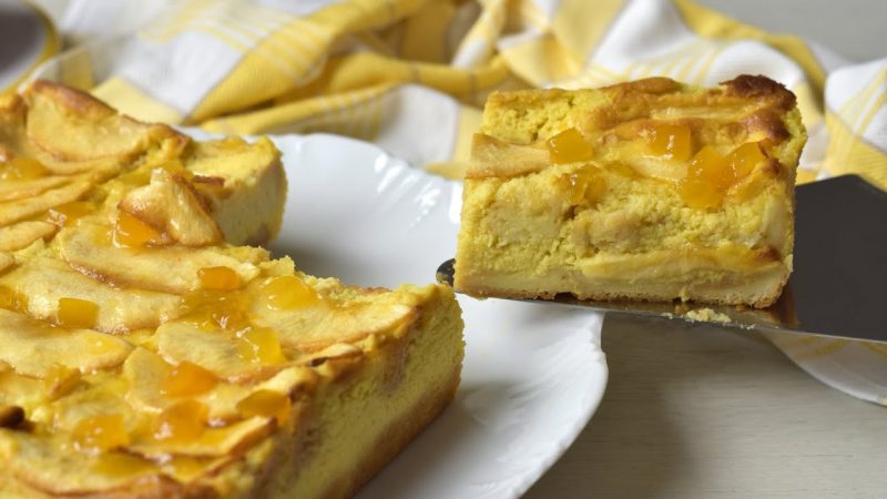 Tarta de manzana y pan de leche