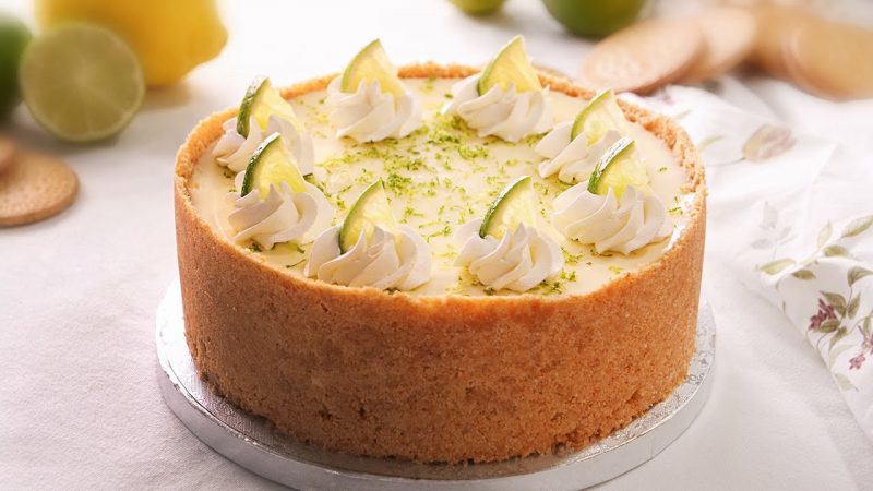 Tarta fría de limón y galletas