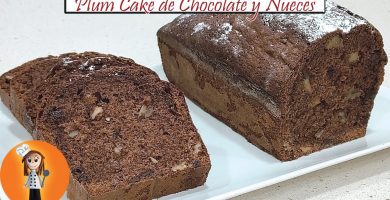Plum cake de chocolate y nueces