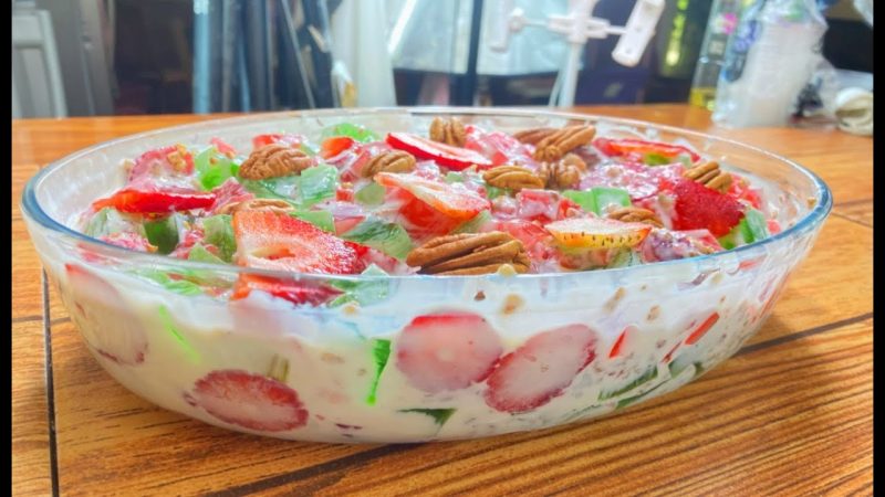 Postre de gelatina con crema