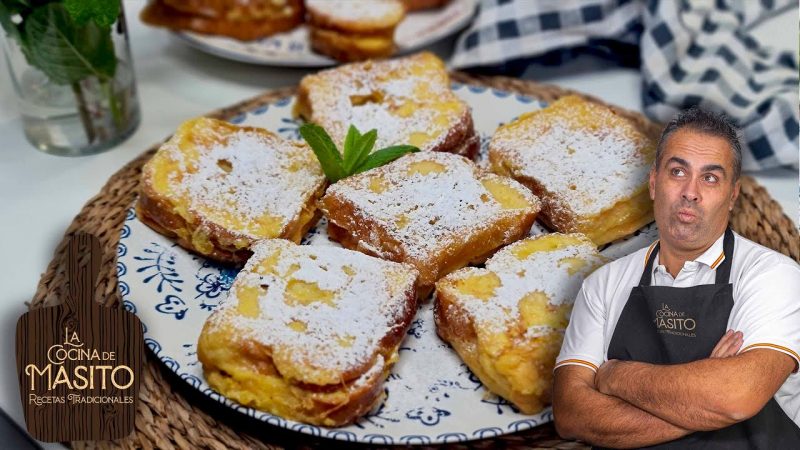 Torrijas rellenas de crema pastelera