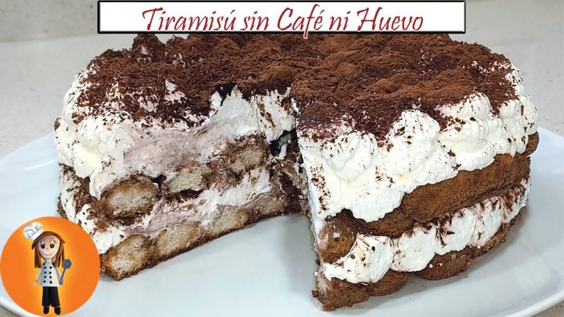 Tiramisú sin café ni huevo