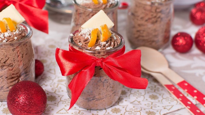 Mousse de chocolate y naranja