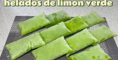 Helado de limón verde
