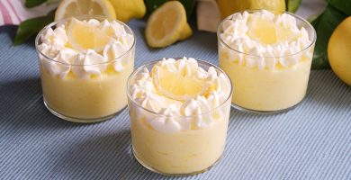 Mousse de limón sin gelatina ni huevo