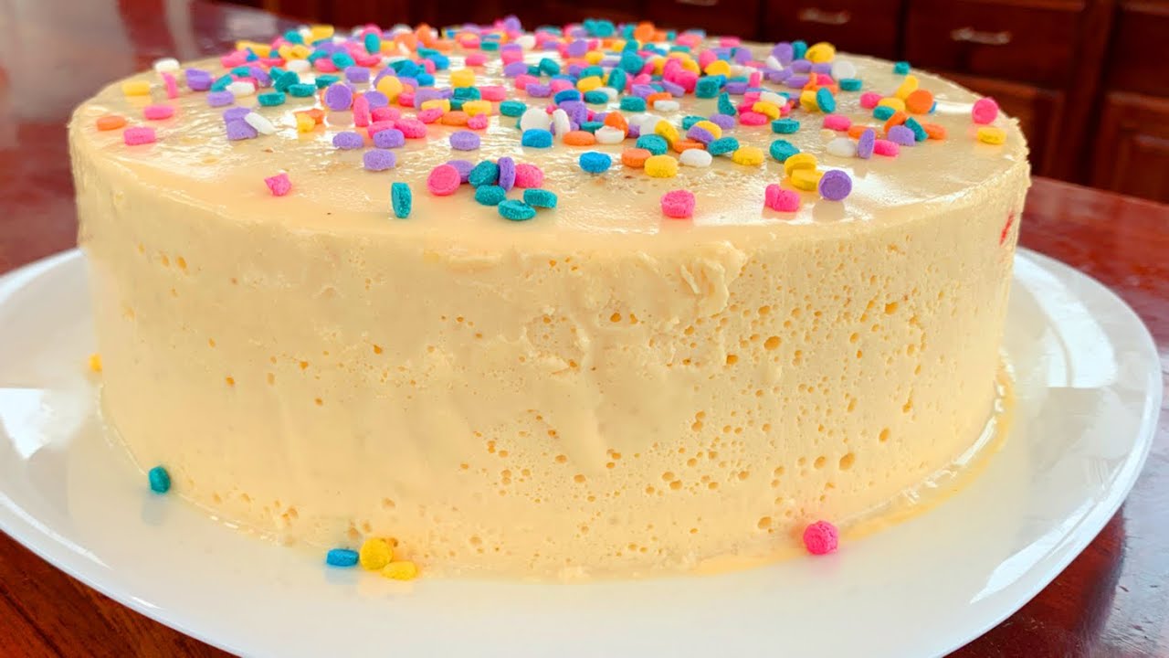 Postre de mousse y bizcocho SIN HORNO