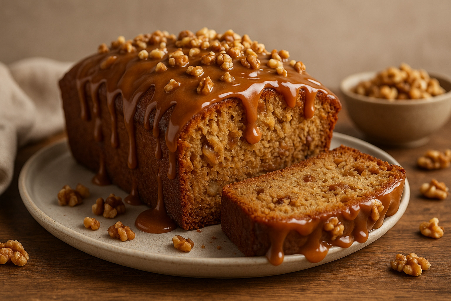 Budín de Dulce de Leche y Nuez con Toque de Sal: Un Clásico Argentino, Reinventado
